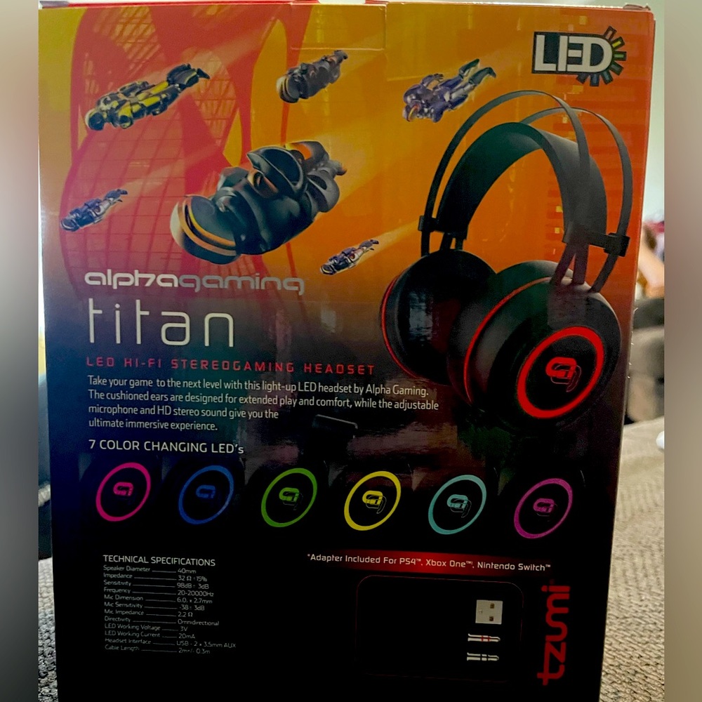 LED Titan Gaming Headseat NEW